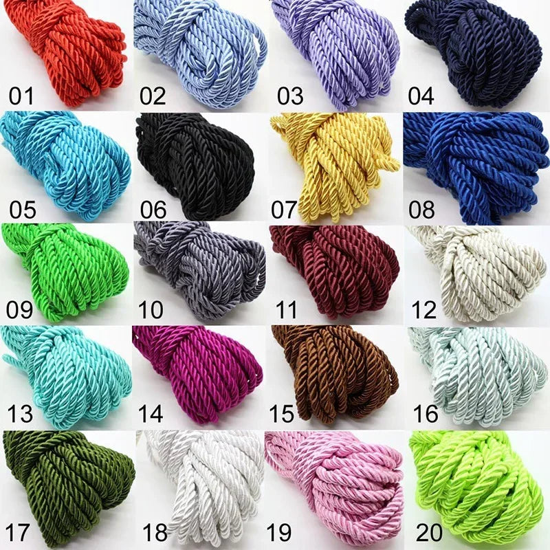 corde torsadée polyester 5mm décoration artisanale textile maison bricolage moderne