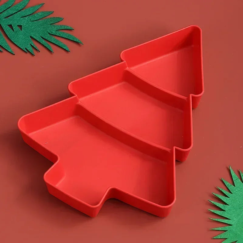 organisateur rangement boîtes compartiments forme sapin rouge bleu blanc moderne minimaliste sans motif particulier