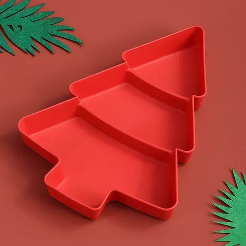 organisateur rangement boîtes compartiments forme sapin rouge bleu blanc moderne minimaliste sans motif particulier