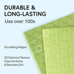 serviettes cuisine réutilisables 3d diamant bleu vert rose jaune ultra absorbantes modernes cuisine