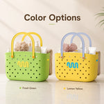 panier rangement douche bain organisation drain large capacité shampoing cosmétiques moderne vert jaune transparentTrou