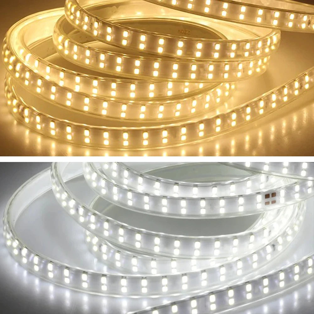 ruban led blanc moderne 220v 20000h étanche 10m 15m 20m clips vis