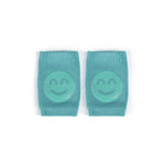 protège genoux bébé coton acrylique unisexe bleu clair jaune rose gris vert smiley brodés