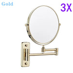 miroir cosmétique noir moderne bras articulé pouces rond sans texte
