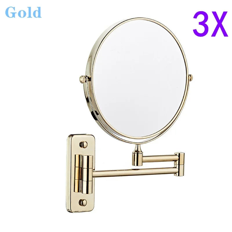 miroir cosmétique noir moderne bras articulé pouces rond sans texte