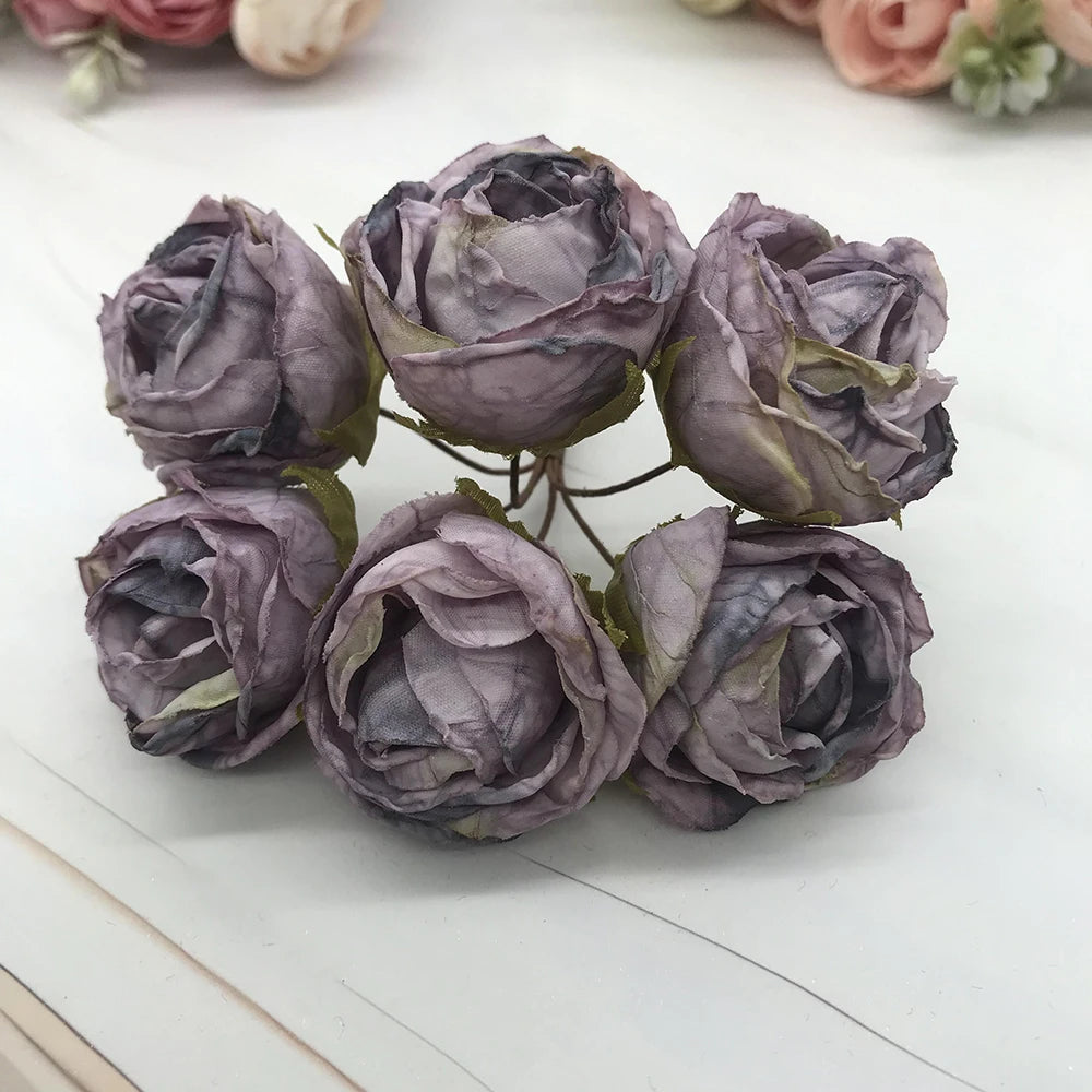 décoration intérieure vintage bouquet roses soie romantique mariage fleurs artificielles feuilles vertes tringle