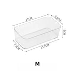 organiseur tiroir transparent moderne compartiments cosmétiques papeterie pinceaux bouteilles autocollants