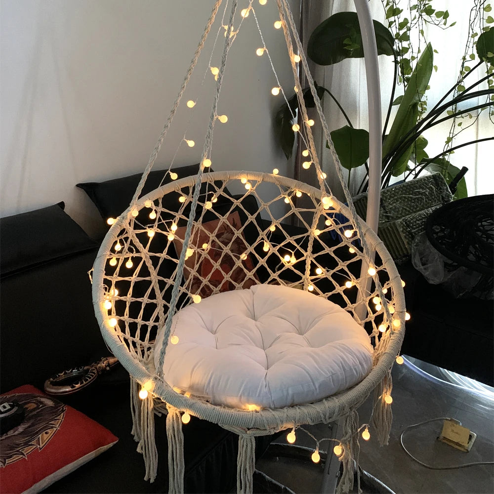 coussin suspendu blanc plissé moderne 60cm 80cm cordelettes polyester coton