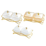 assortiment récipients transparents couverts moderne élégants bol plateau service cuisine