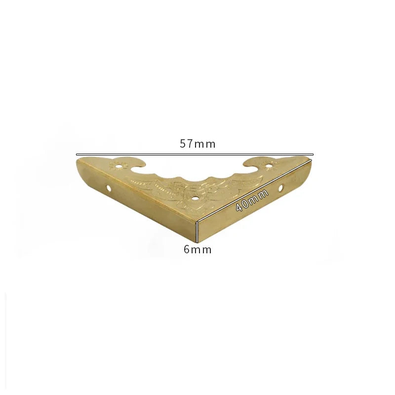 protections d'angle decoratives or bronze ornements floraux vintage fixations maison woodworking echangement