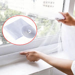 rideau anti moustiques blanc translucide maille fine facile installer adhésif fenêtre maison moderne