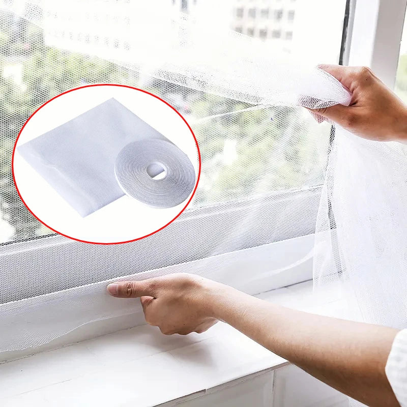 rideau anti moustiques blanc translucide maille fine facile installer adhésif fenêtre maison moderne