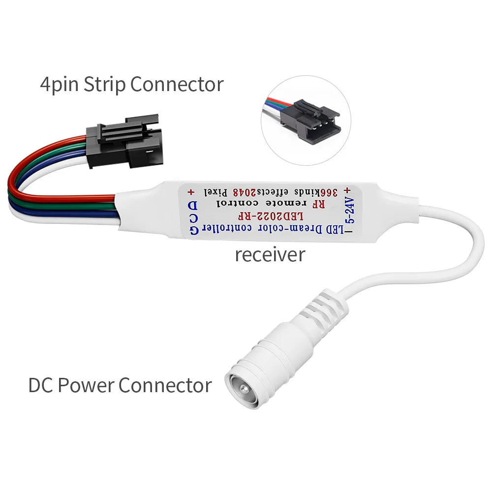 contrôleur led rubans lumineux ws2813 ws2815 14 17 21 touches télécommande rf multicolore moderne