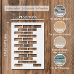 sticker mural moderne brique marron clair adhésif scrapbooking diy journal cartes