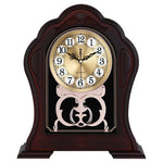 horloge décorative marron foncé rétro chiffres arabes transparente fleurs artificielles vintage européenne