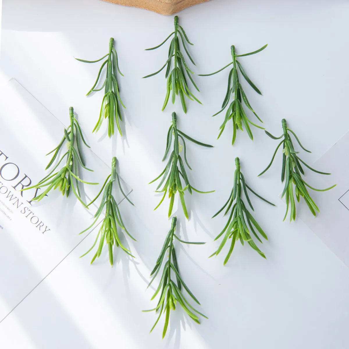 feuilles artificielles vertes decoration murale naturelle 50 pieces minimaliste bricolage mariage scrapbook