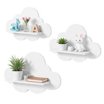 étagères murales nuage blanches moderne adhésives poupée vase fleurs lettres plantes livres chambre