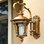 lampe murale or noir ornements sculptés verre texturé classique baroque eyeletsextérieur ip65 led 12v