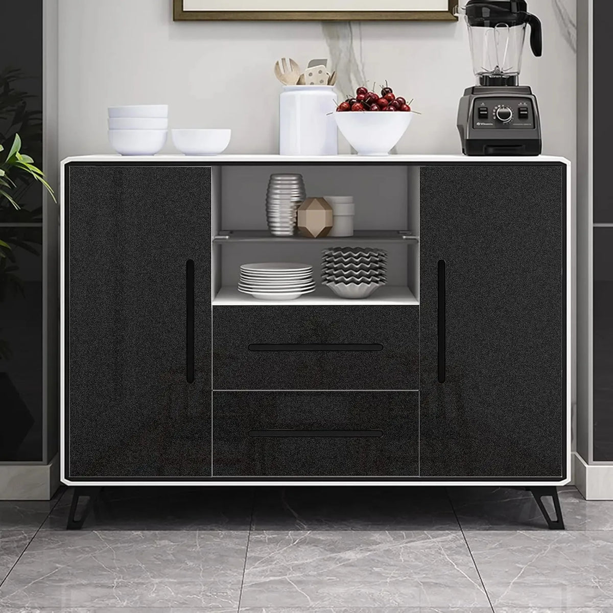 panneau decoratif autoadhesif moderne noir mat impermeable antistatique isolation thermique absorption son résistant moisissure