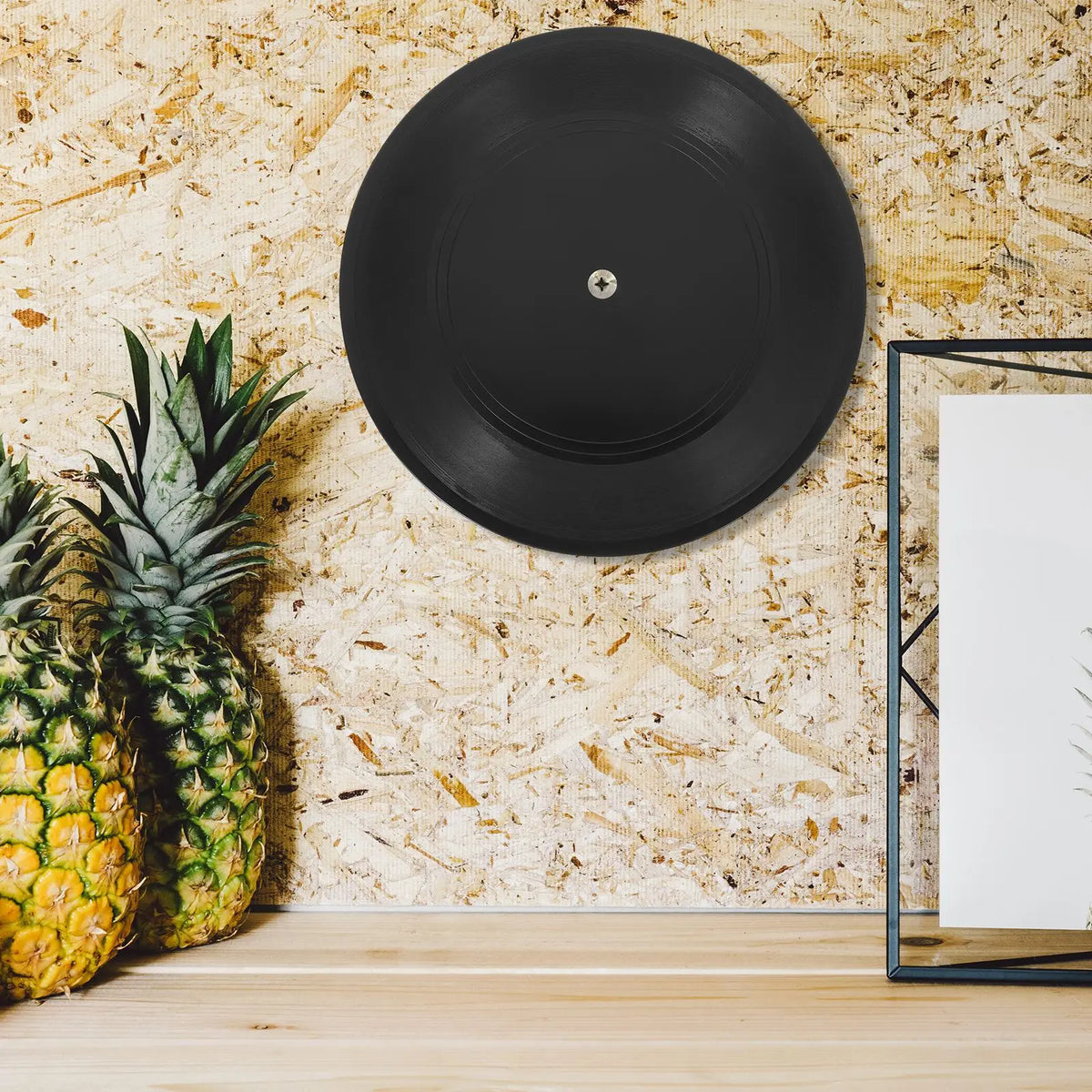 décoration murale disque vinyle noir vintage records muraux ornements disco modernes