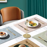 serviettes table tissu lin gris beige bleu clair moderne rustique 43cm 30cm