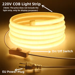 Ruban lumineux LED blanc moderne interrupteur tactile clips fixation transformateur d’éclairage EU US plug