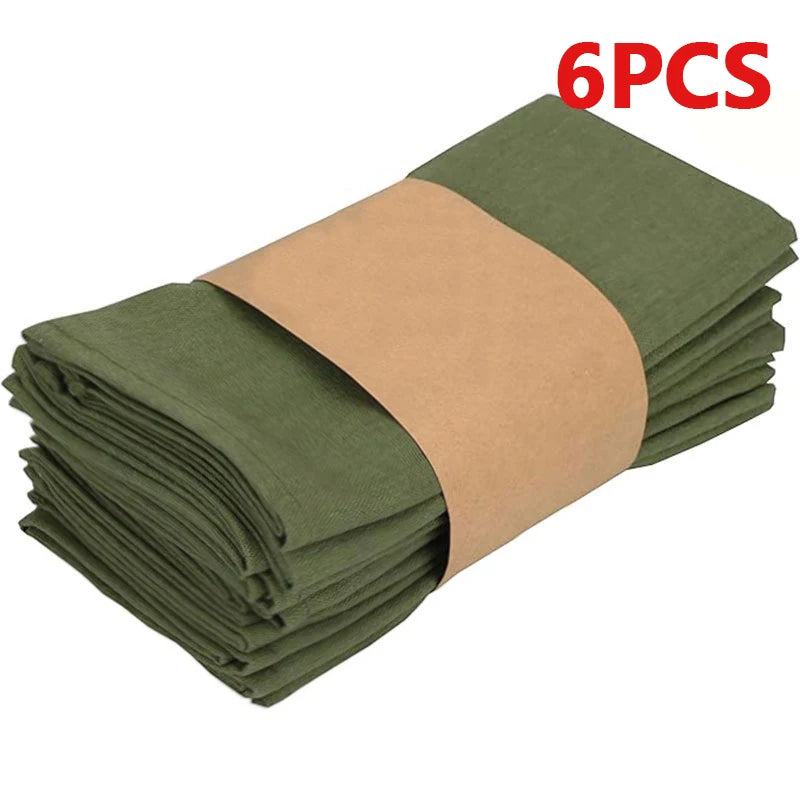 serviette table polyester vert olive unie cuisine salle manger décoration mariage