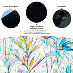 film confidentialité fenêtre multicolore floral adhésif moderne décoratif semi opaque vert bleu rose blanc