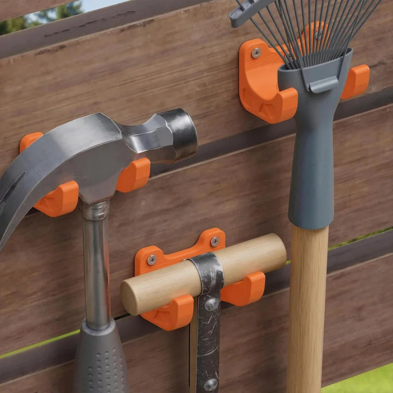 organisateur outils mur orange texturé supports vis garage atelier utilisation multiple fixations vis incluses
