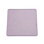 tapis protection anti chaleur silicone moderne noir jaune violet grille hexagonale