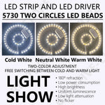Bande LED plafond 60W en action avec lumière blanche chaude