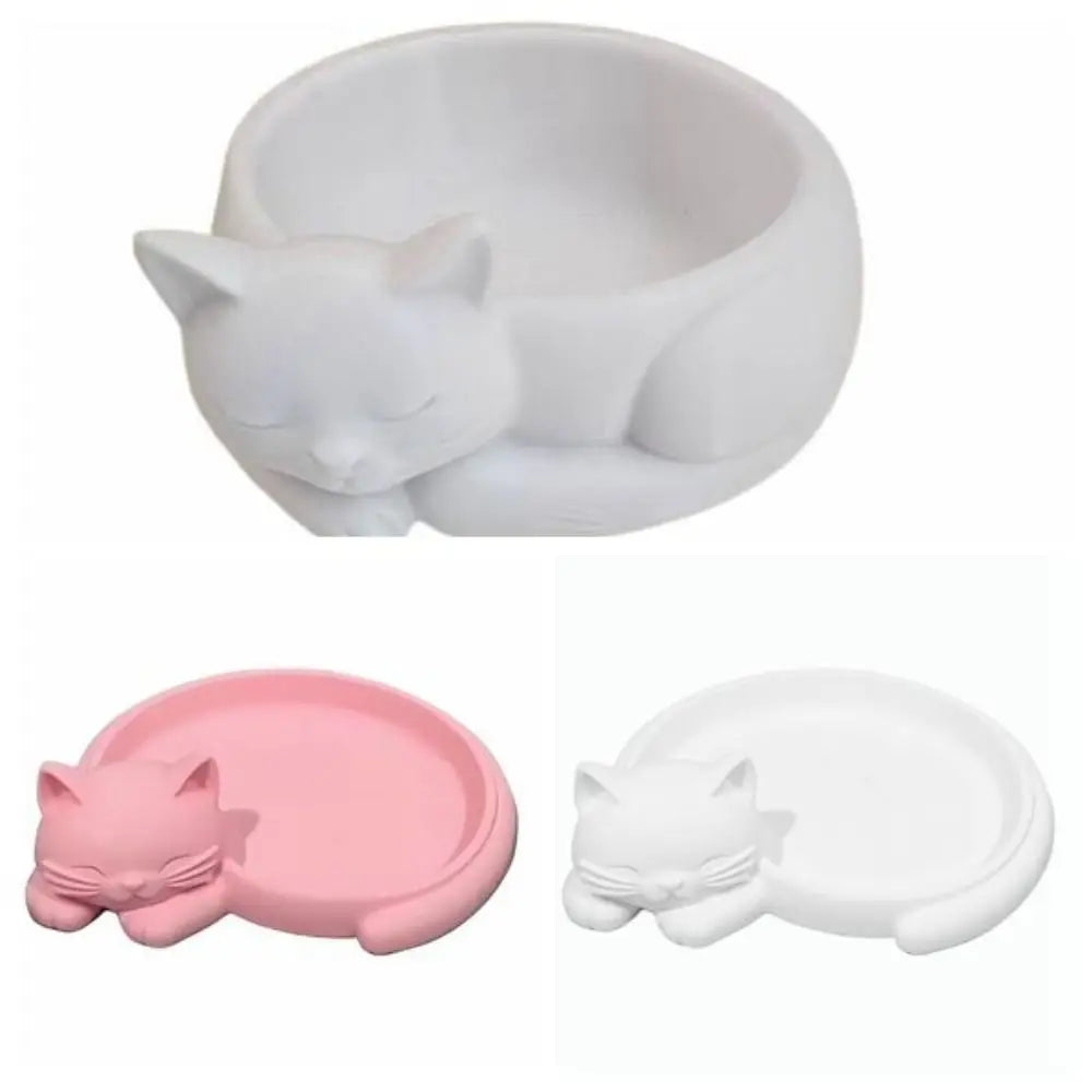 support bijoux chat forme moderne rose blanc doux mignon rangement boîte bijoux contenant bague