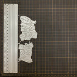 plaque découpée scrapbooking motifs architecturaux fenêtres toits blanc architectural papier cartonné