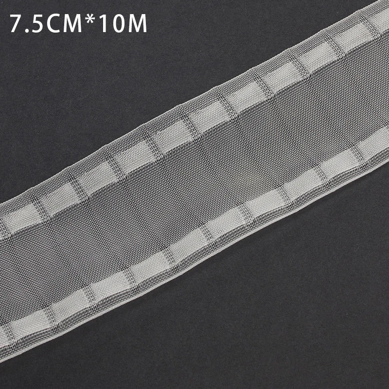 rideau plissé moderne semi transparent bande adhésive 10m 20m tissu texturé beigeclair blanc