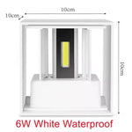 lampe murale led moderne étanche ip65 6w 12w noir blanc verre borosilicate