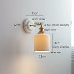 lampe murale vintage blanc doré texture relief ampoule led interrupteur chaîne éclairage quotidien moderne