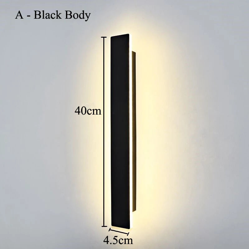lampe murale led moderne noire blanche minimaliste éclairage quotidien cuisine chambre entrée salon