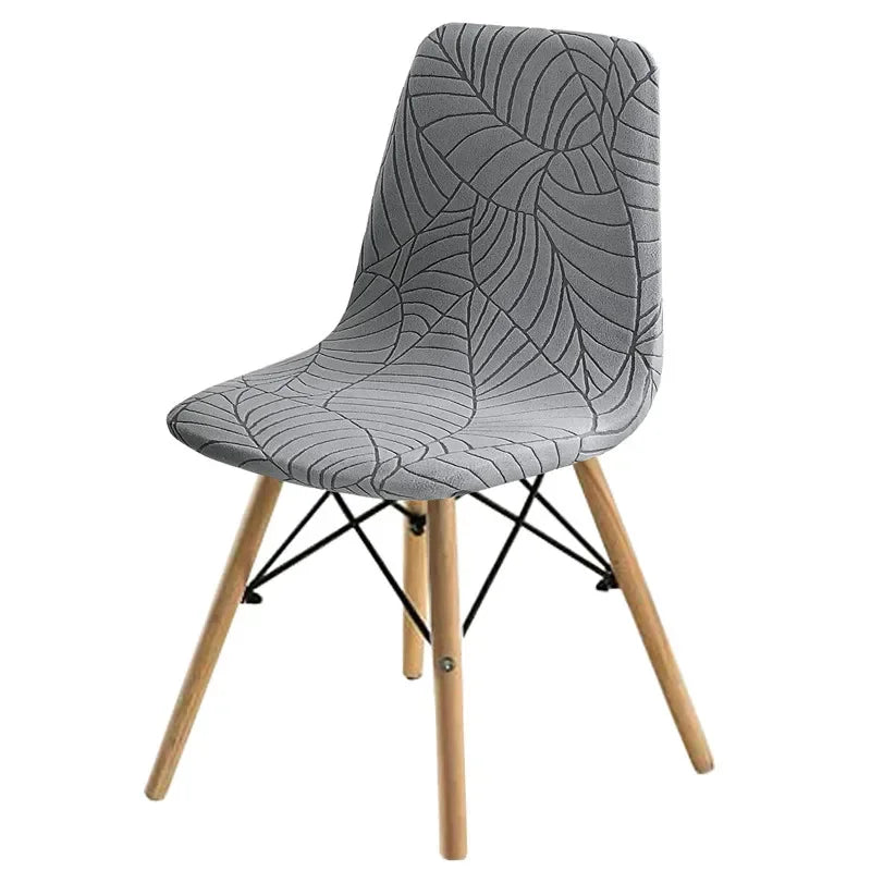 housse chaise extensible vert olive imprimé feuilles moderne siège salle manger banquet