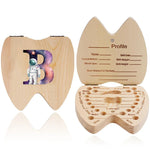 boîte dents bois astronaute carte profil grille tailles bébé