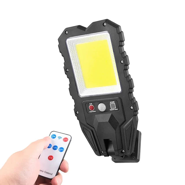 lampe rue solaire moderne noire led ip65 extérieure capteur mouvement fixée vis