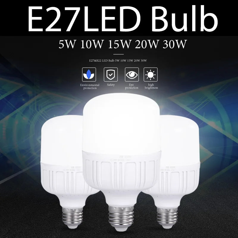 ampoules led e27 ultra lumineuses 5w 10w 15w 20w 30w 40w 50w blanc froid