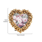 cadre photo or rose moderne baroque roses sculptées fond floral support noir