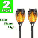 lanterne solaire 12 led flamme noire moderne décoration extérieure jardin patio fixée piquet motifs