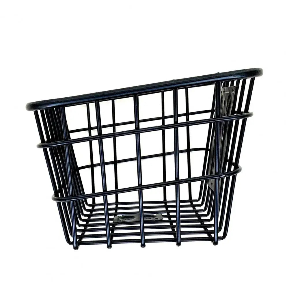 panier avant vélo noir acier fixations large capacité classique utilitaire