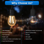 guirlande lumineuse led filaments noir jaune vintage industrielle extérieure ip65 15m 30m multiples tailles