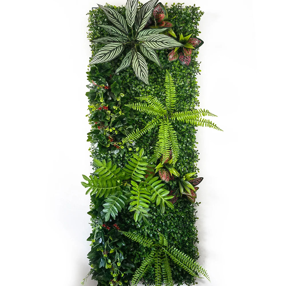 panneau mural pelouse artificielle plante décorative jardin intérieur extérieur décoration murale fleurs vertes artificielles