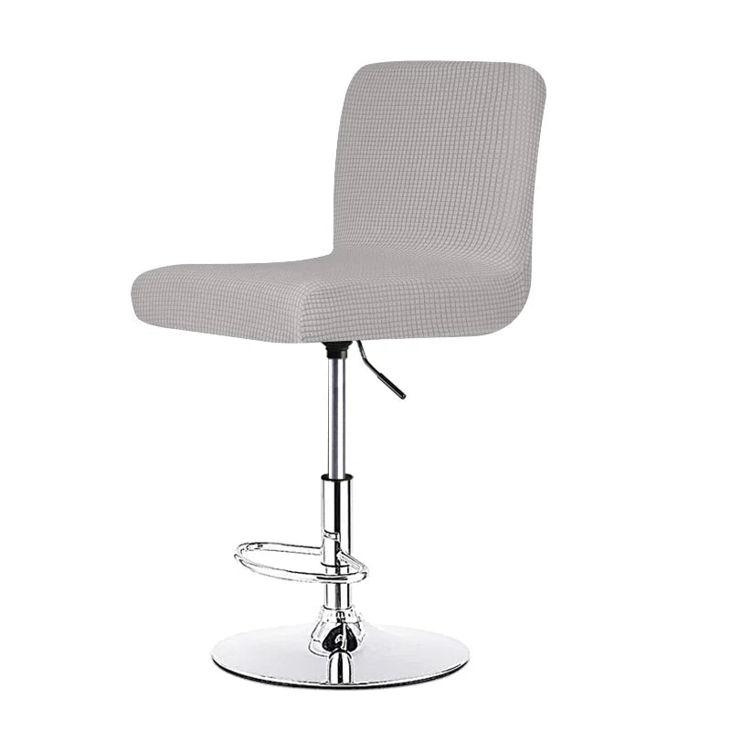 chaise haute moderne tissu carreaux rose gris violet bleu marine beige noir pied rotatif
