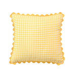 taies d'oreiller carreaux douces moderne confortables lit maison couleurs vert jaune rose orange beige