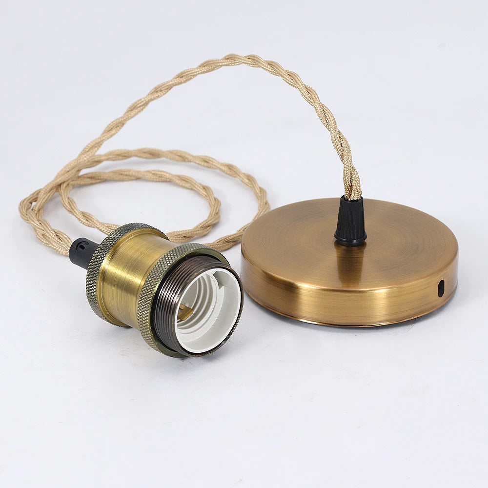 socle suspension ampoule e27 cuivre or noir moderne minimaliste led aluminium fer