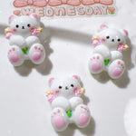 clips cheveux kawaii animaux mignons arc ciel coeurs love floral rose blanc jaune bleu
